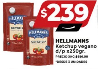 Supermayorista Vital HELLMANNS Ketchup vegano d/p x250gr. oferta