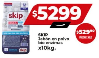 Supermayorista Vital SKIP Jabón en polvo bio enzimas x10kg. oferta