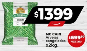 Supermayorista Vital MC CAIN Arvejas congeladas x2kg. oferta