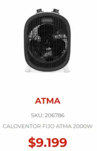 Naldo Lombardi ATMA CALOVENTOR FIJO ATMA 2000W oferta