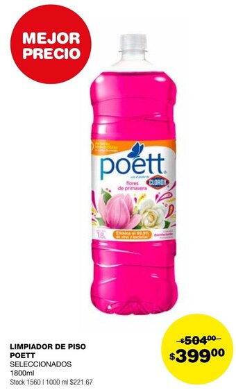 Atomo Conviene LIMPIADOR DE PISO POETT 1800ml oferta