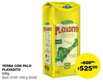 Atomo Conviene YERBA CON PALO PLAYADITO 500g oferta