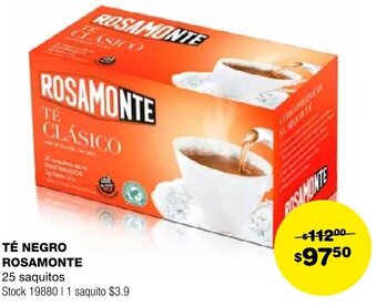 Atomo Conviene TÉ NEGRO ROSAMONTE 25 saquitos oferta