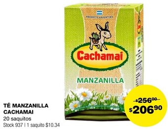 Atomo Conviene TÉ MANZANILLA CACHAMAI 20 saquitos oferta