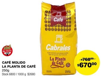 Atomo Conviene CAFÉ MOLIDO LA PLANTA DE CAFÉ 250g oferta