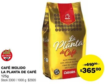 CAFÉ MOLIDO LA PLANTA DE CAFÉ 125g