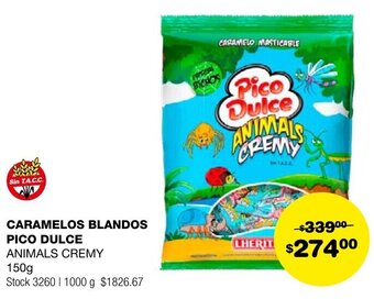 Atomo Conviene CARAMELOS BLANDOS PICO DULCE ANIMALS CREMY 150g oferta