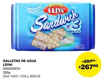 Atomo Conviene GALLETAS DE AGUA LEIVA SANDWICH 330g oferta