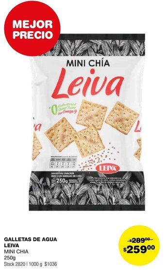 Atomo Conviene GALLETAS DE AGUA LEIVA 250g oferta