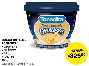 Atomo Conviene QUESO UNTABLE TONADITA 190g oferta
