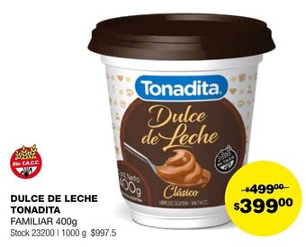 Atomo Conviene DULCE DE LECHE TONADITA FAMILIAR 400g oferta