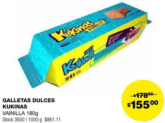 Atomo Conviene GALLETAS DULCES KUKINAS VAINILLA 180g oferta
