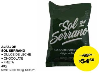Atomo Conviene ALFAJOR SOL SERRANO 40g oferta