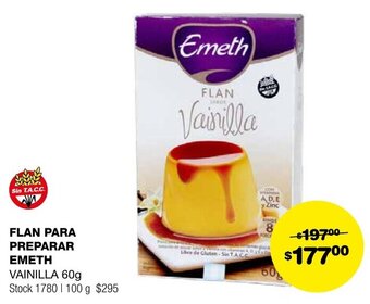 Atomo Conviene FLAN PARA PREPARAR EMETH VAINILLA 60g oferta