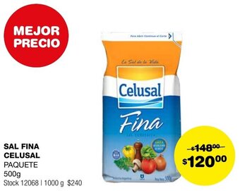 Atomo Conviene SAL FINA CELUSAL PAQUETE 500g oferta