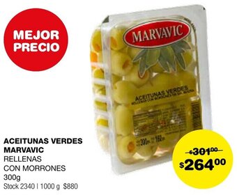 Atomo Conviene ACEITUNAS VERDES MARVAVIC 300g oferta
