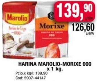 Maxiconsumo HARINA MAROLIO-MORIXE 000 x 1 kg. oferta