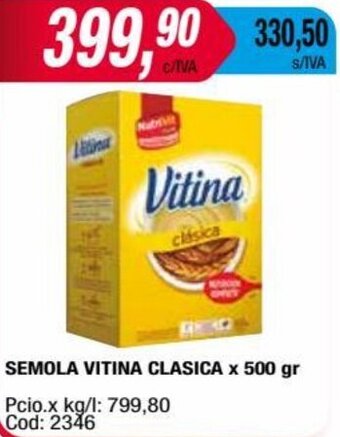 Maxiconsumo SEMOLA VITINA CLASICA x 500 gr oferta
