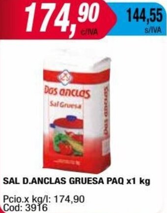Maxiconsumo SAL D.ANCLAS GRUESA PAQ x1 kg oferta