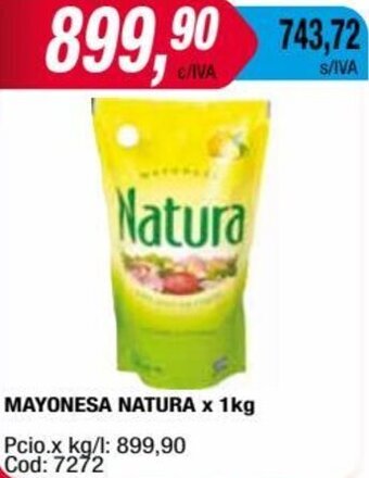 Maxiconsumo MAYONESA NATURA x 1kg oferta