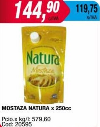 Maxiconsumo MOSTAZA NATURA x 250cc oferta