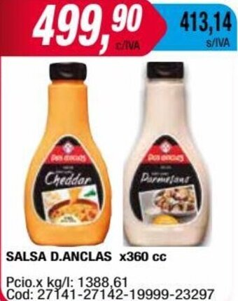 Maxiconsumo SALSA D.ANCLAS x360 cc oferta