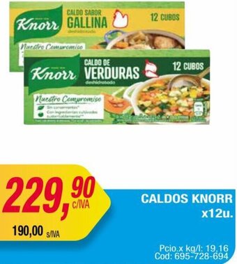 Maxiconsumo CALDOS KNORR x12u. oferta
