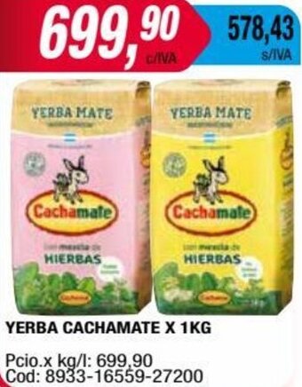 Maxiconsumo YERBA CACHAMATE X 1KG oferta
