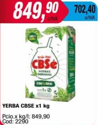 Maxiconsumo YERBA CBSE x1 kg oferta