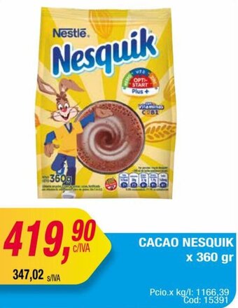 Maxiconsumo CACAO NESQUIK x 360 gr oferta