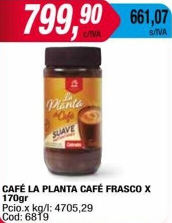 Maxiconsumo CAFÉ LA PLANTA CAFÉ FRASCO X 170gr oferta