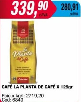 Maxiconsumo CAFÉ LA PLANTA DE CAFÉ X 125gr oferta