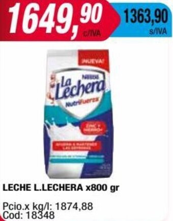 Maxiconsumo LECHE L.LECHERA x800 gr oferta