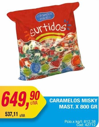 Maxiconsumo CARAMELOS MISKY MAST. X 800 GR oferta