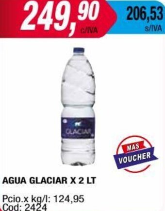 Maxiconsumo AGUA GLACIAR X 2 LT oferta