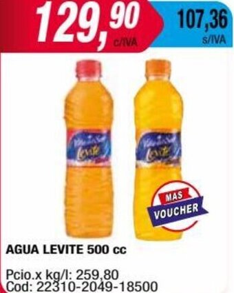 Maxiconsumo AGUA LEVITE 500 cc oferta