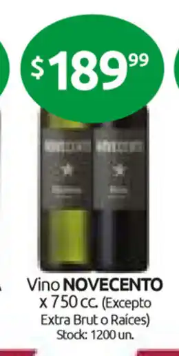 Cordiez Novecento Vino x 750 cc (Excepto Extra Brut o Raices) oferta
