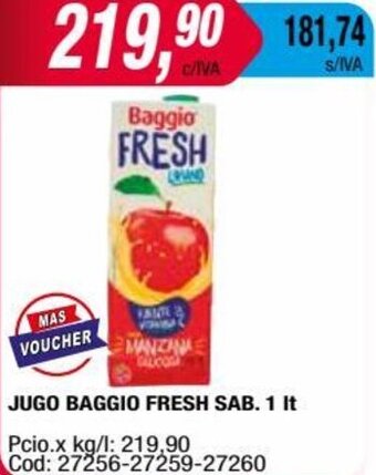 Maxiconsumo JUGO BAGGIO FRESH SAB. 1 It oferta