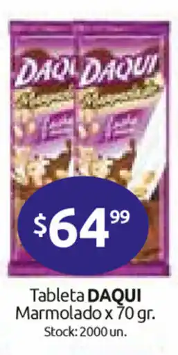 Cordiez Daqui Tableta Marmolado x 70gr. oferta