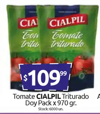 Cordiez Cialpil Tomate Triturado Doy Pack x 970 gr. oferta