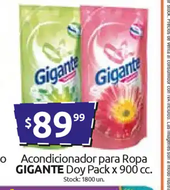 Cordiez Gigante Acondicionador para Ropa Doy Pack x 900 cc oferta