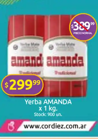 Cordiez Yerba Amanda x 1 kg oferta