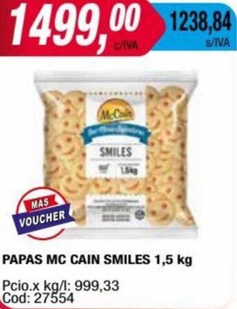 Maxiconsumo PAPAS MC CAIN SMILES 1,5 kg oferta