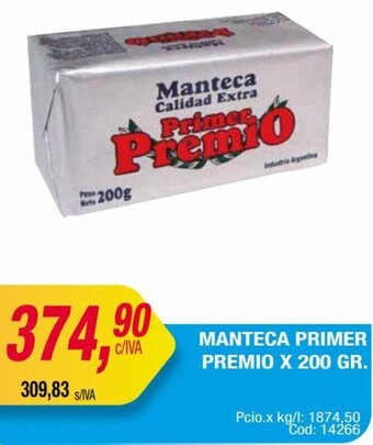 Maxiconsumo MANTECA PRIMER PREMIO X 200 GR. oferta
