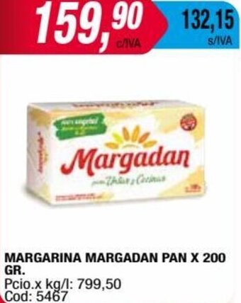 MARGARINA MARGADAN PAN X 200 GR.