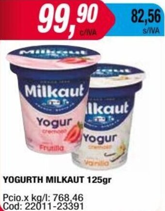 Maxiconsumo YOGURTH MILKAUT 125gr oferta
