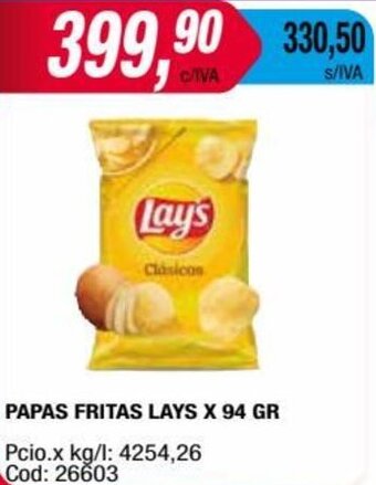 Maxiconsumo PAPAS FRITAS LAYS X 94 GR oferta