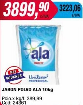Maxiconsumo JABON POLVO ALA 10kg oferta