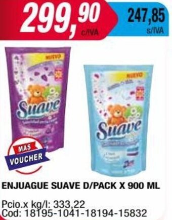 Maxiconsumo ENJUAGUE SUAVE D/PACK X 900 ML oferta