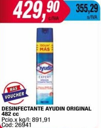 Maxiconsumo DESINFECTANTE AYUDIN ORIGINAL 482 cc oferta